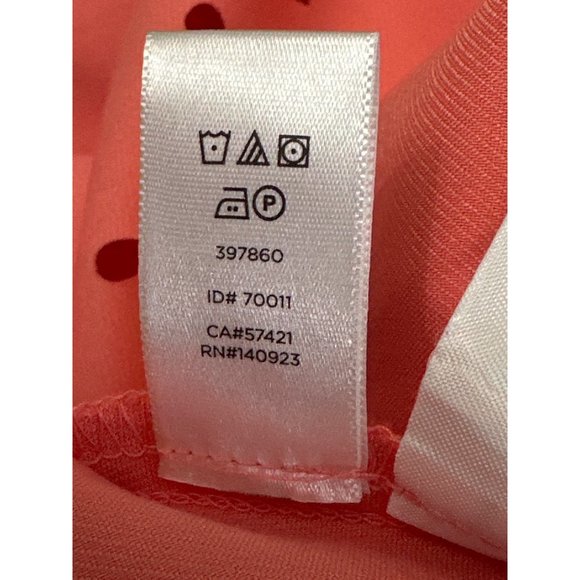 Ann Taylor LOFT Polyester Rayon Coral/Salmon Pink Sleeveless Shift Dress Size 4 - Picture 9 of 10